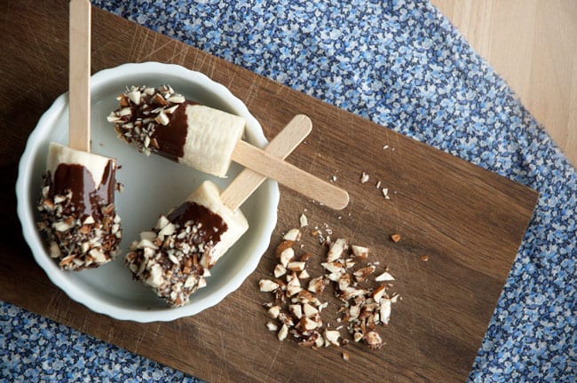 Frossen-banan-is-med-chokolade