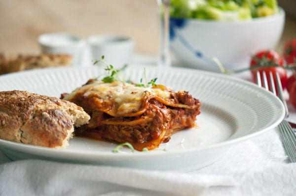Lasagne - Opskrift på lasagne til 4 personer