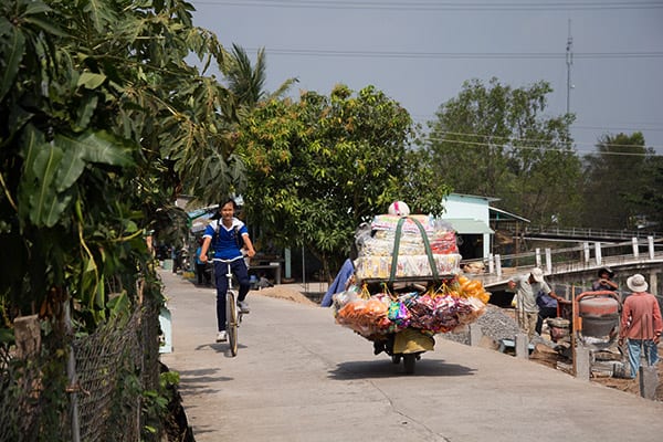 Village ved Mekong Delta