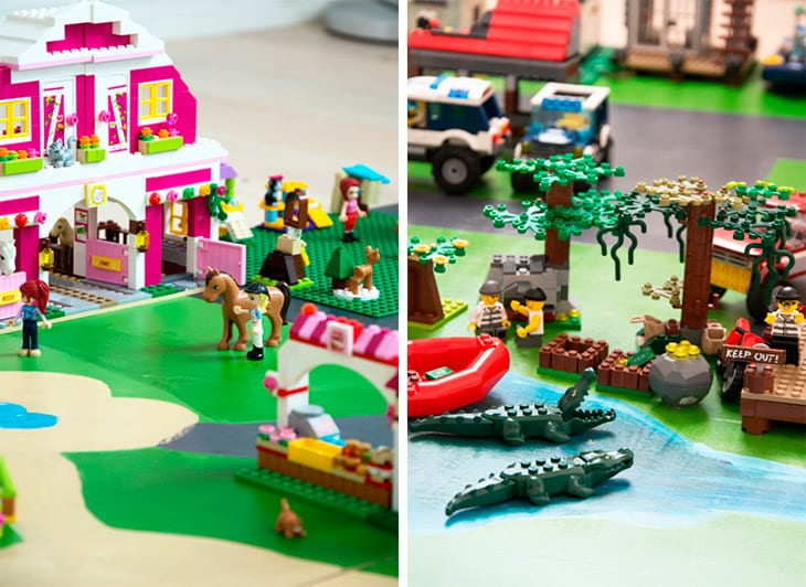 Lego city og Lego friends underlag 