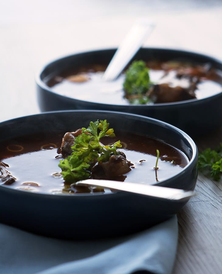 oksehalesuppe
