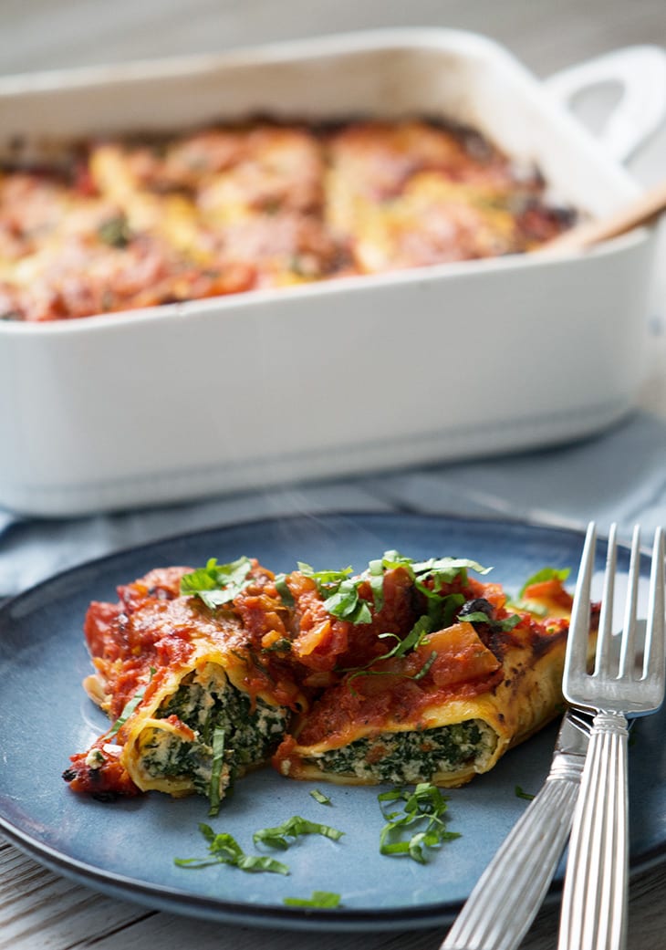 Cannelloni med spinat og ricotta - opskrift på den lækre italienske ret