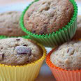 bananmuffins med chokolade