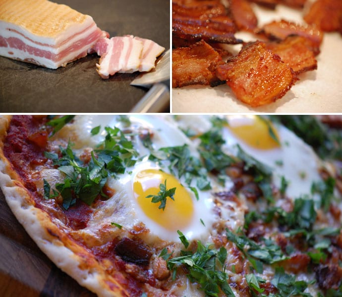 english breakfast pizza