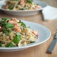 pasta med laks