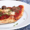 Pizza m Kødboller