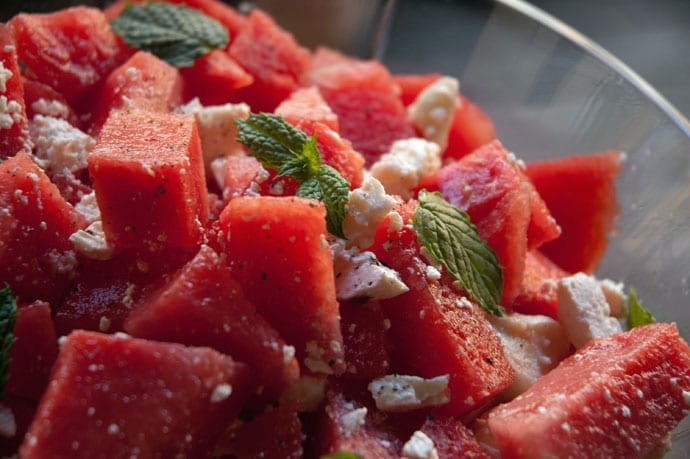 vandmelon salat