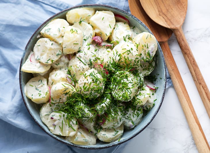Kartoffelsalat Bedste Opskrift Pa Klassisk Kartoffel Salat