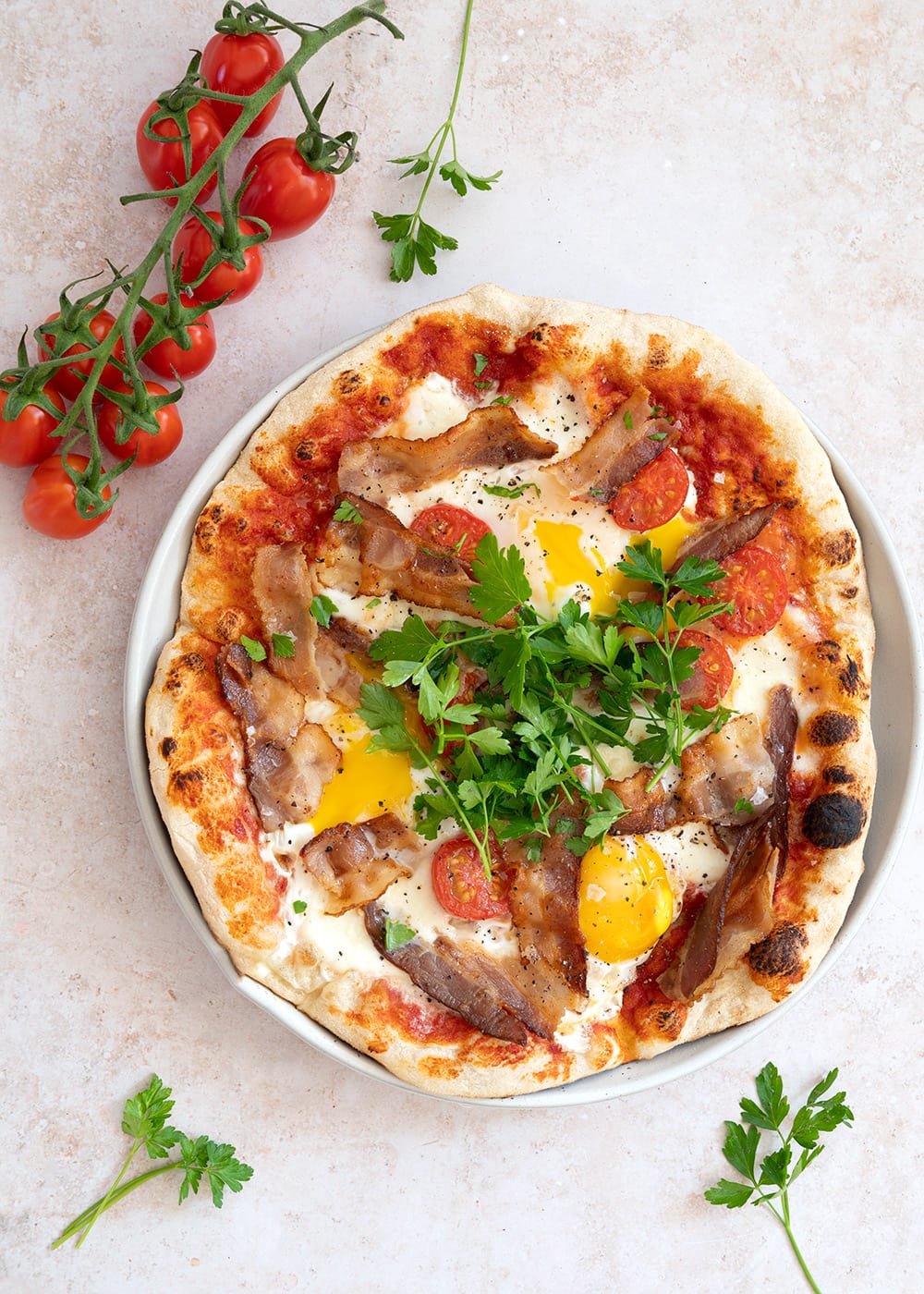 english breakfast pizza