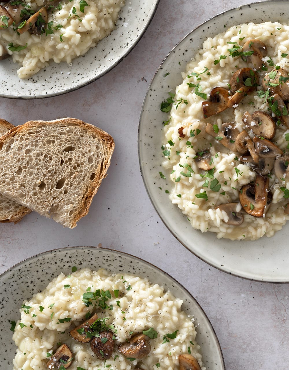 med svampe og parmesan -opskrift hjemmelavet