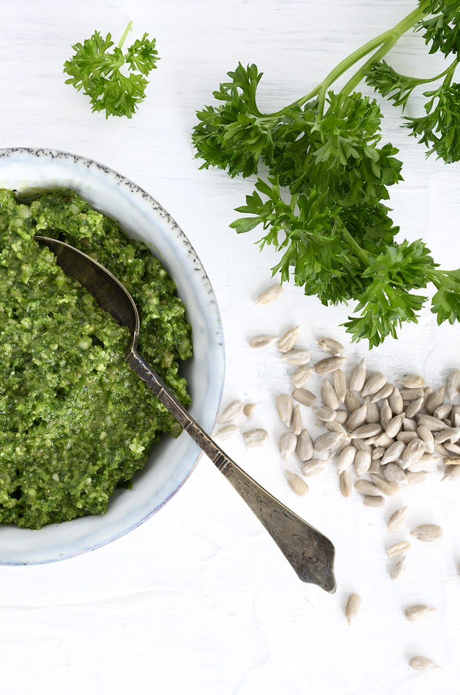 gåde Fisker Mangle Persillepesto - opskrift på hjemmelavet pesto med persille