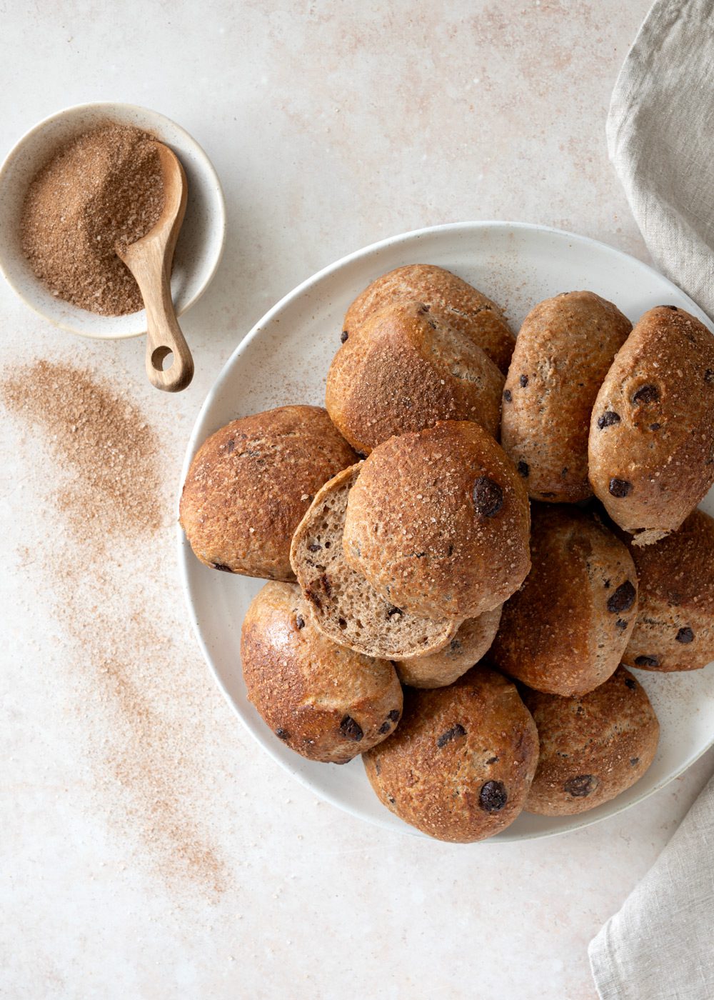 kanelboller med chokolade