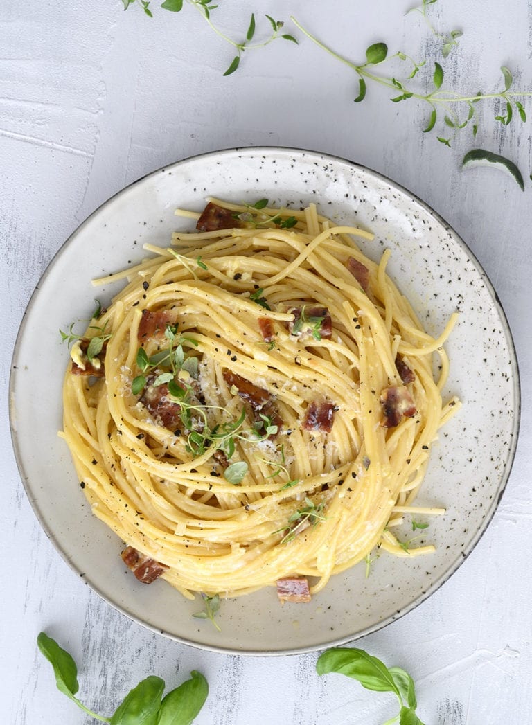 Spaghetti Carbonara Opskrift Den Bedste Pasta Med Fl De Bacon
