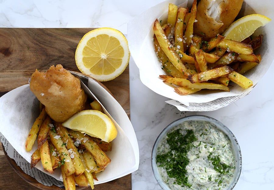 Fish n Chips Opskrift med skøn hjemmelavet tartare