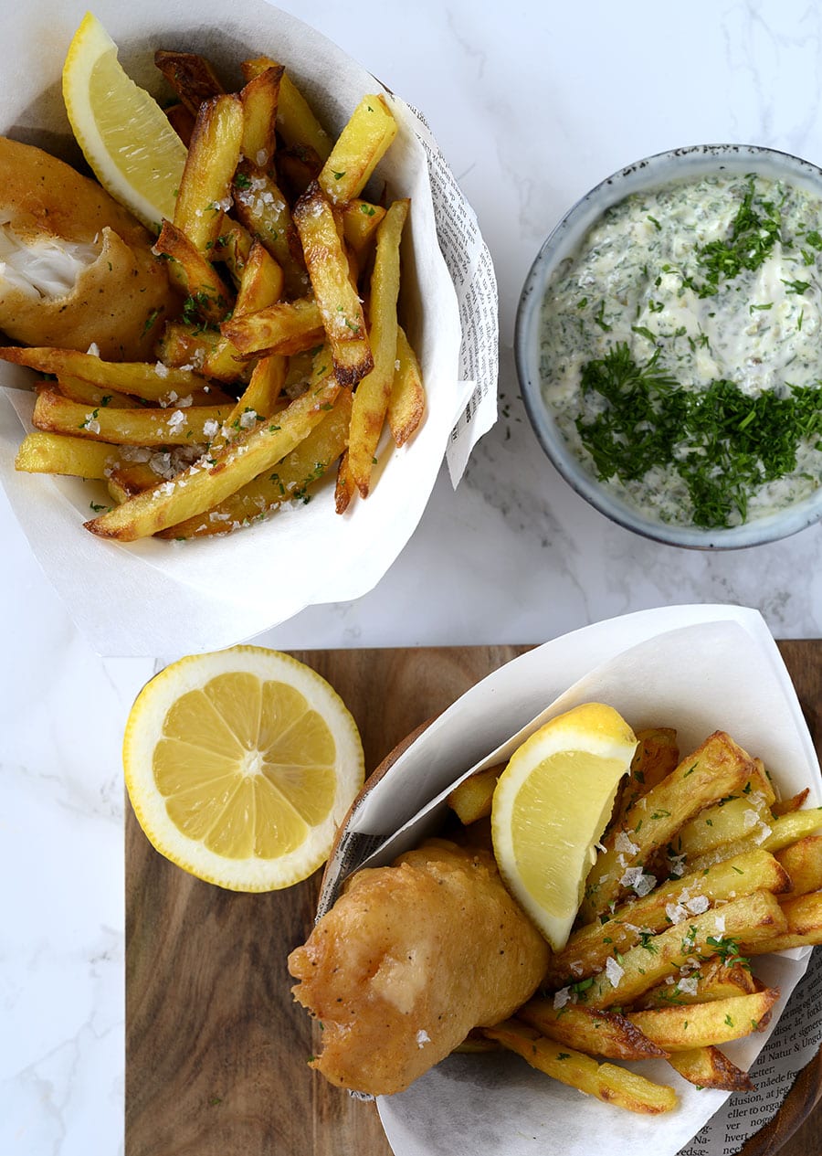 Fish n Chips Opskrift med skøn hjemmelavet tartare