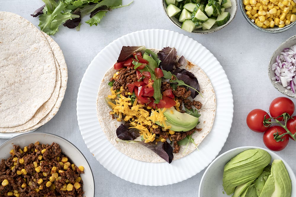 Krydret oksekød til nem tortilla taco Opskrift