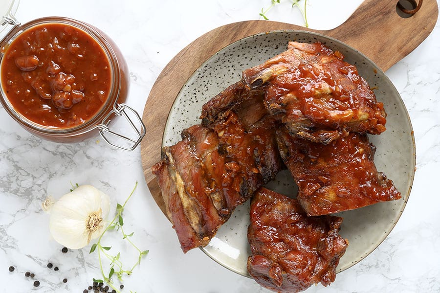 klasse middag Caroline Spareribs med hjemmelavet barbeque marinade