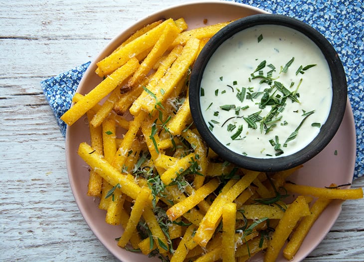 Lækre sprøde polenta fritter