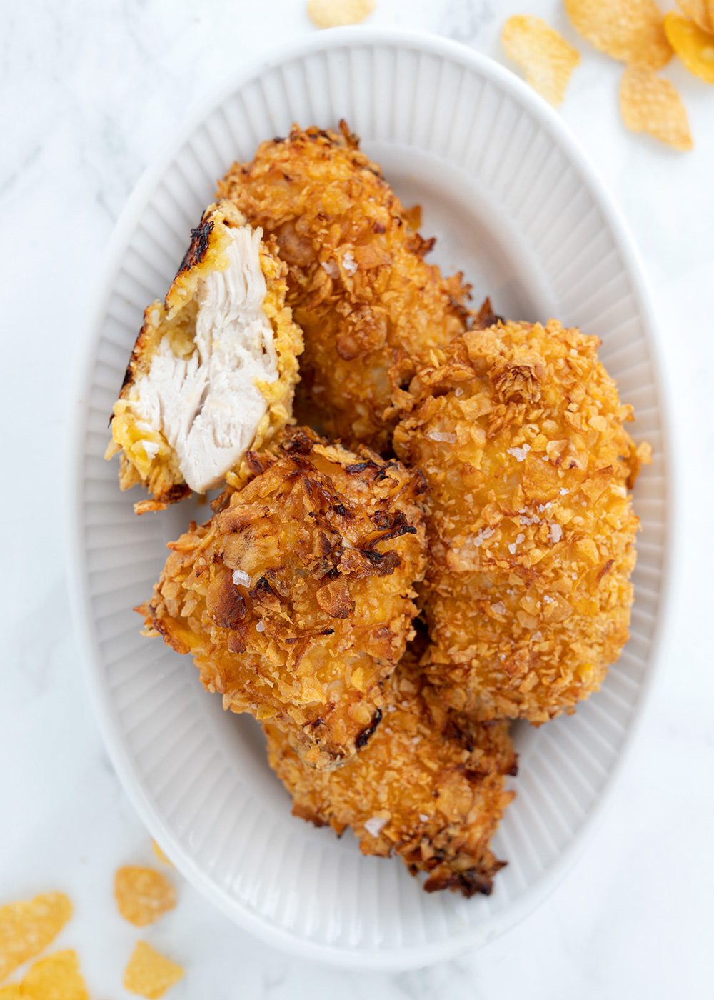 Kylling med cornflakes Opskrift - så sprødt godt