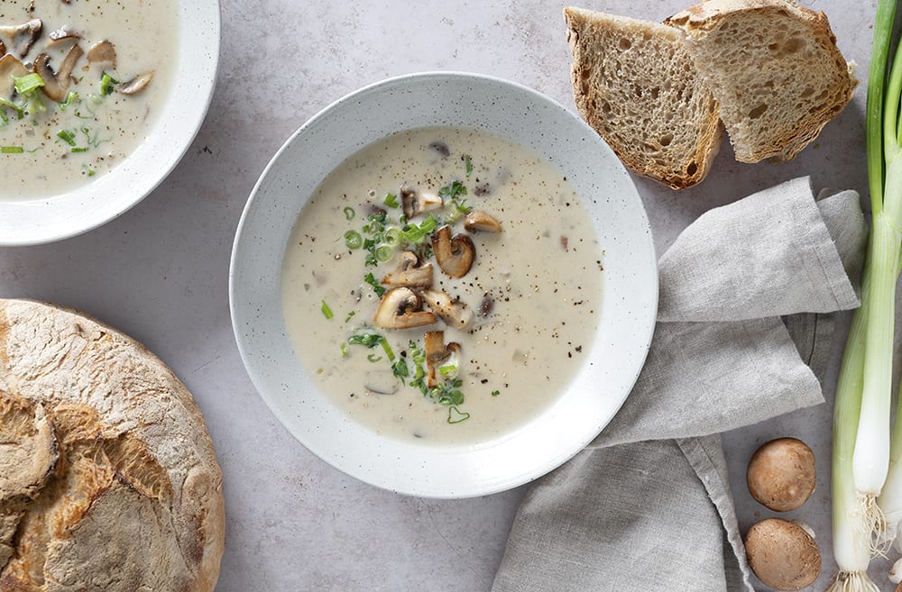 opskrift på skøn og nem svampesuppe