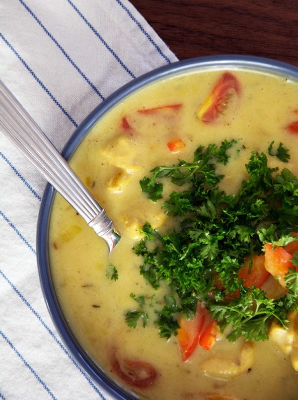 Mulligatawny Suppe - få skøn opskrift på karrysuppe med kylling