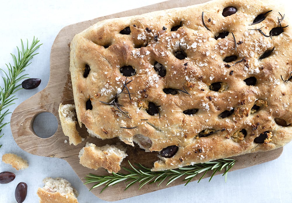 Foccacia brød - Opskrift på foccaciabrød med