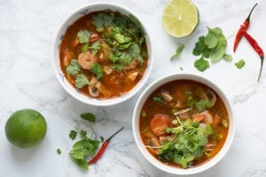 Tom yum suppe