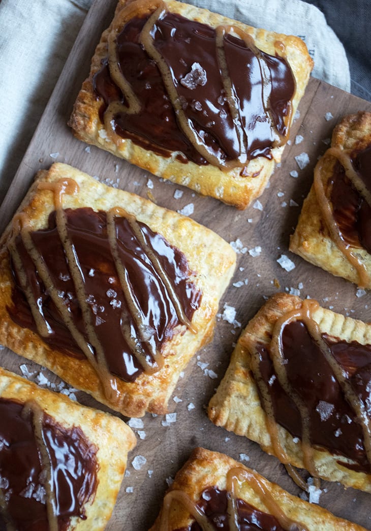 Pop Tarts med saltkaramel og chokolade