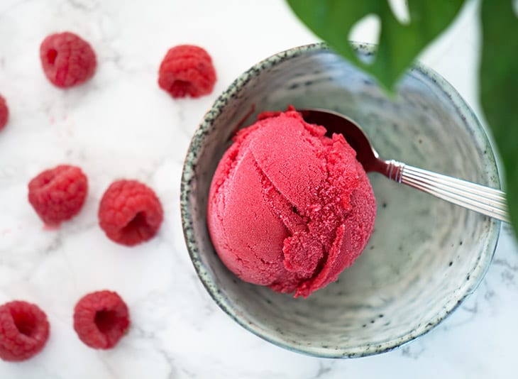 Hindbærsorbet