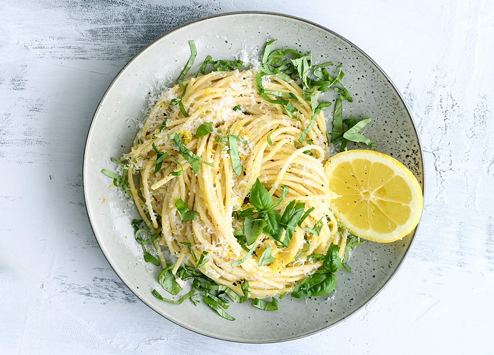 Citronpasta med basilikum - lækker og opskrift citron pasta