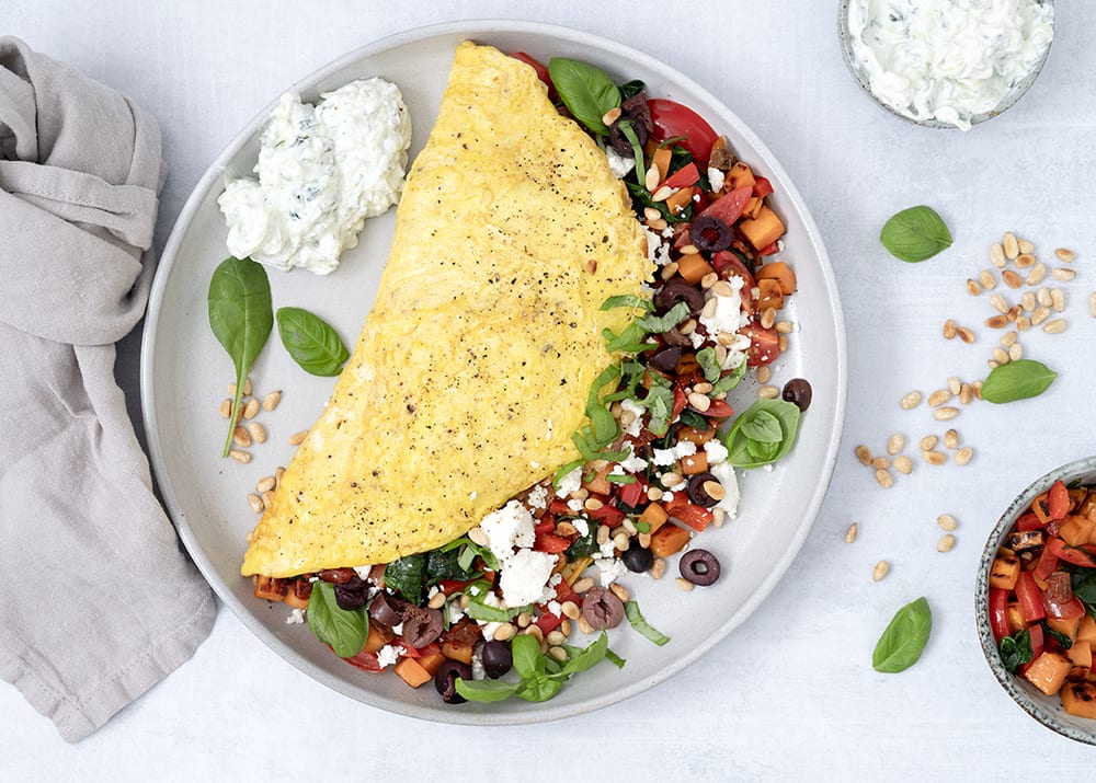 Græsk omelet - opskrift en virkelig omelet tzatziki