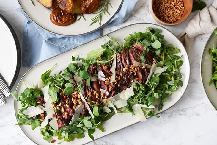 Tagliata Opskrift - lækker og nem italiensk tagliata med rucola og