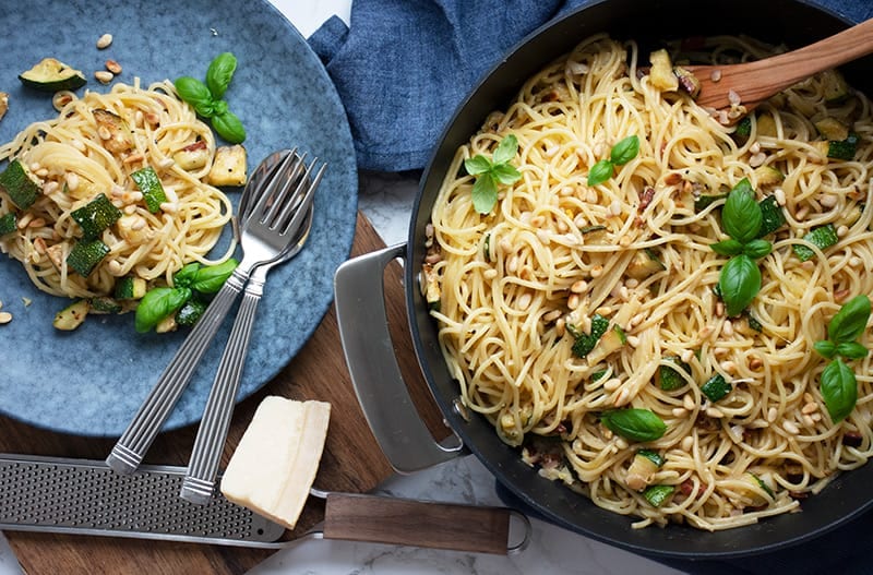 Pasta med squash - opskrift på en hurtig og nem pastaret med squash