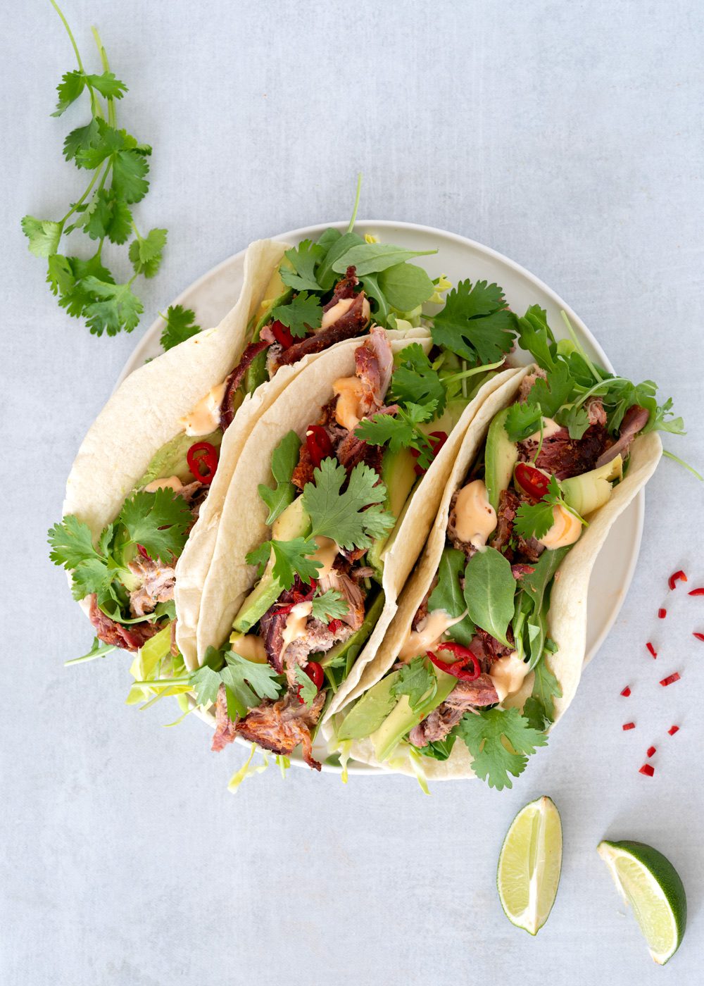 tacos med pulled pork