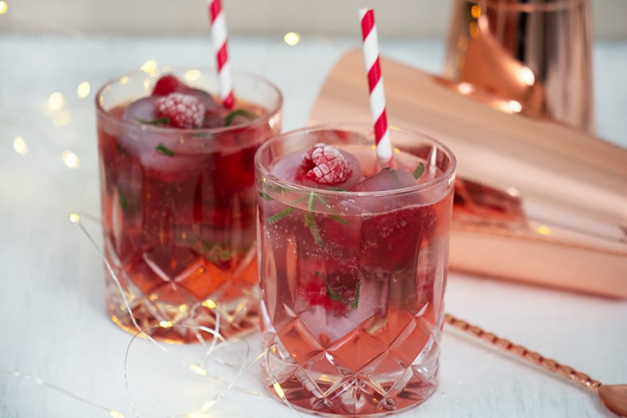 Hindbær og Vodka Cocktail Valdemarsro