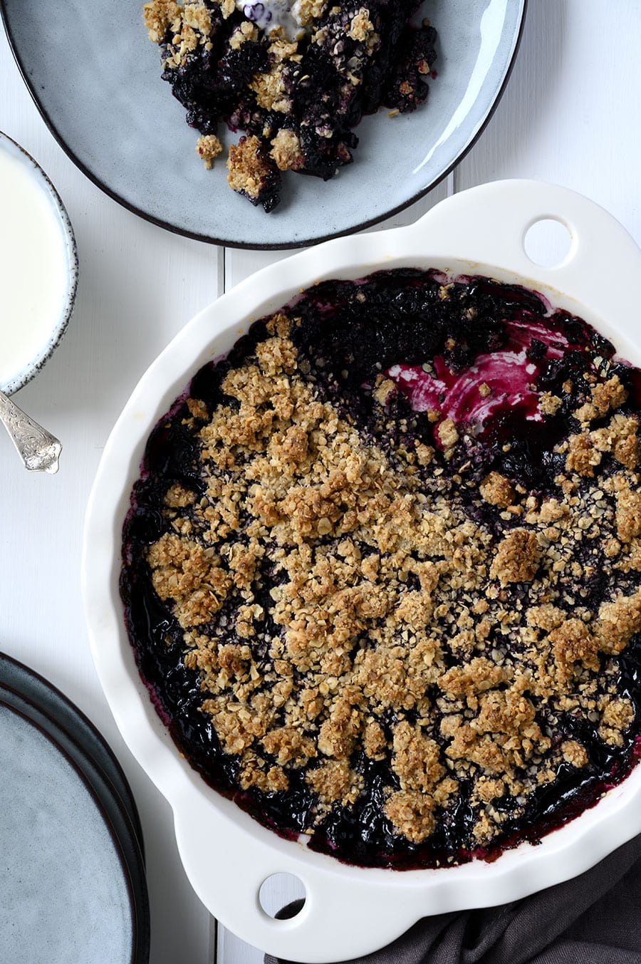 blåbær crumble