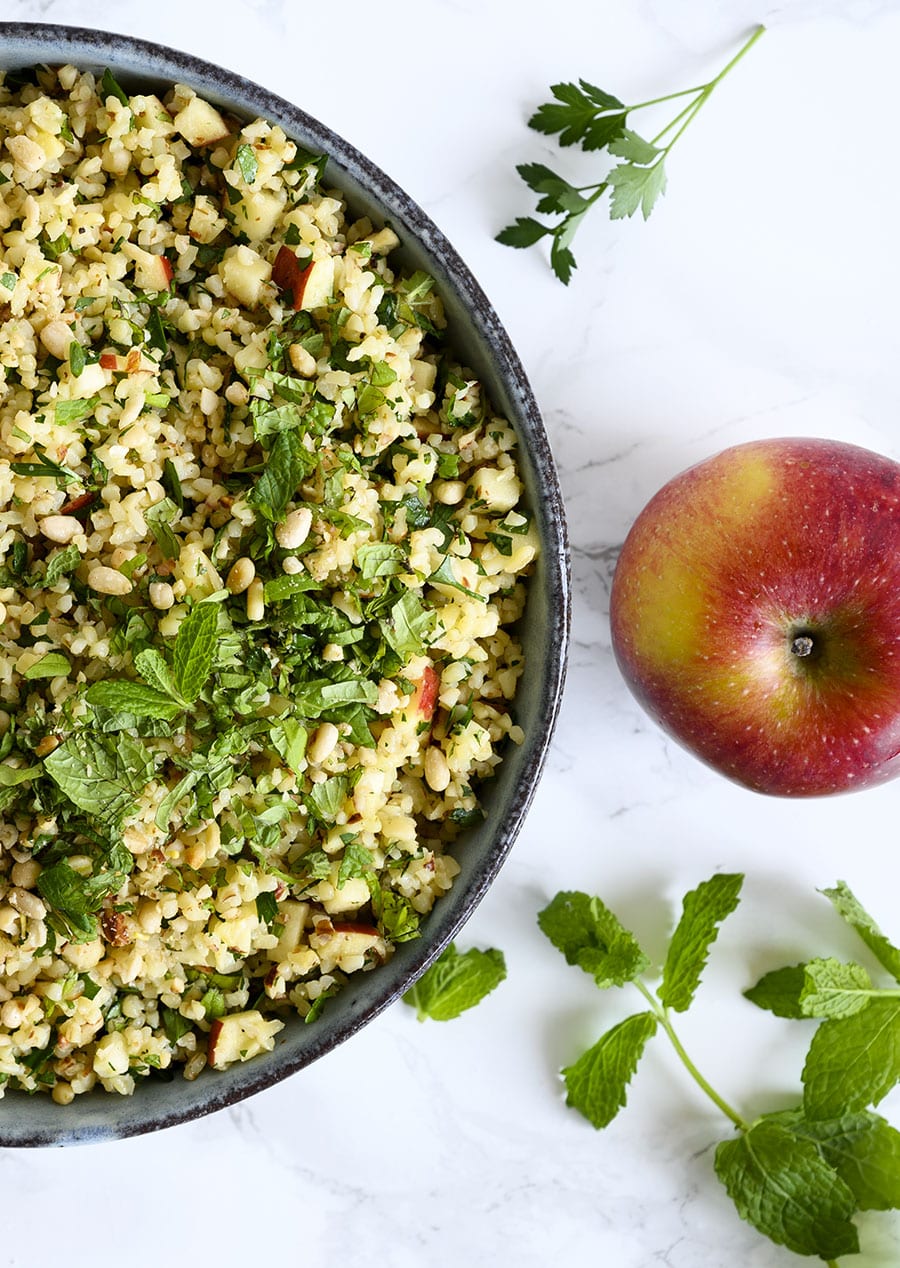 bulgur og æble salat