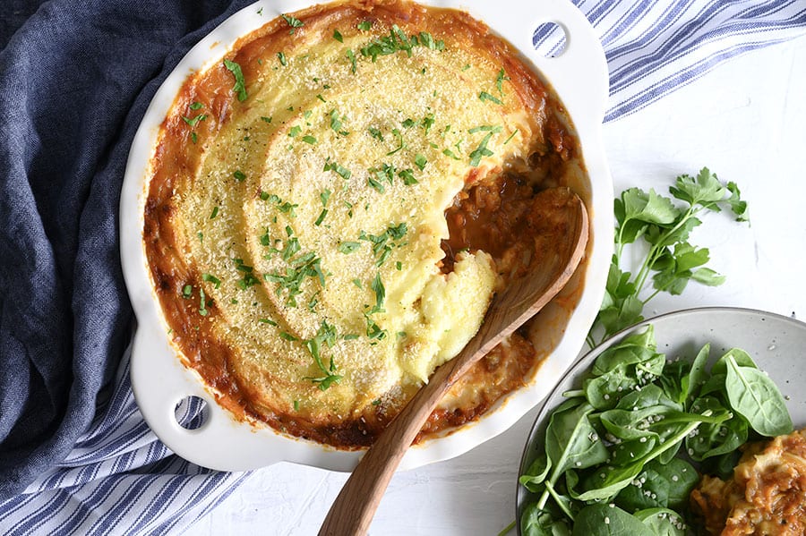 Vegetarisk shepards pie - den lækre ovnret i vegetar udgave