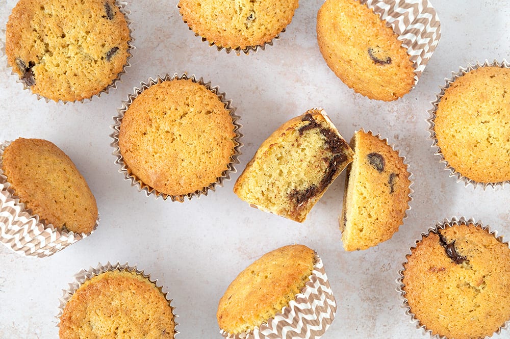 Betjening mulig tragt Symposium Muffins med vanilje og chokolade - opskrift på nemme lækre muffin