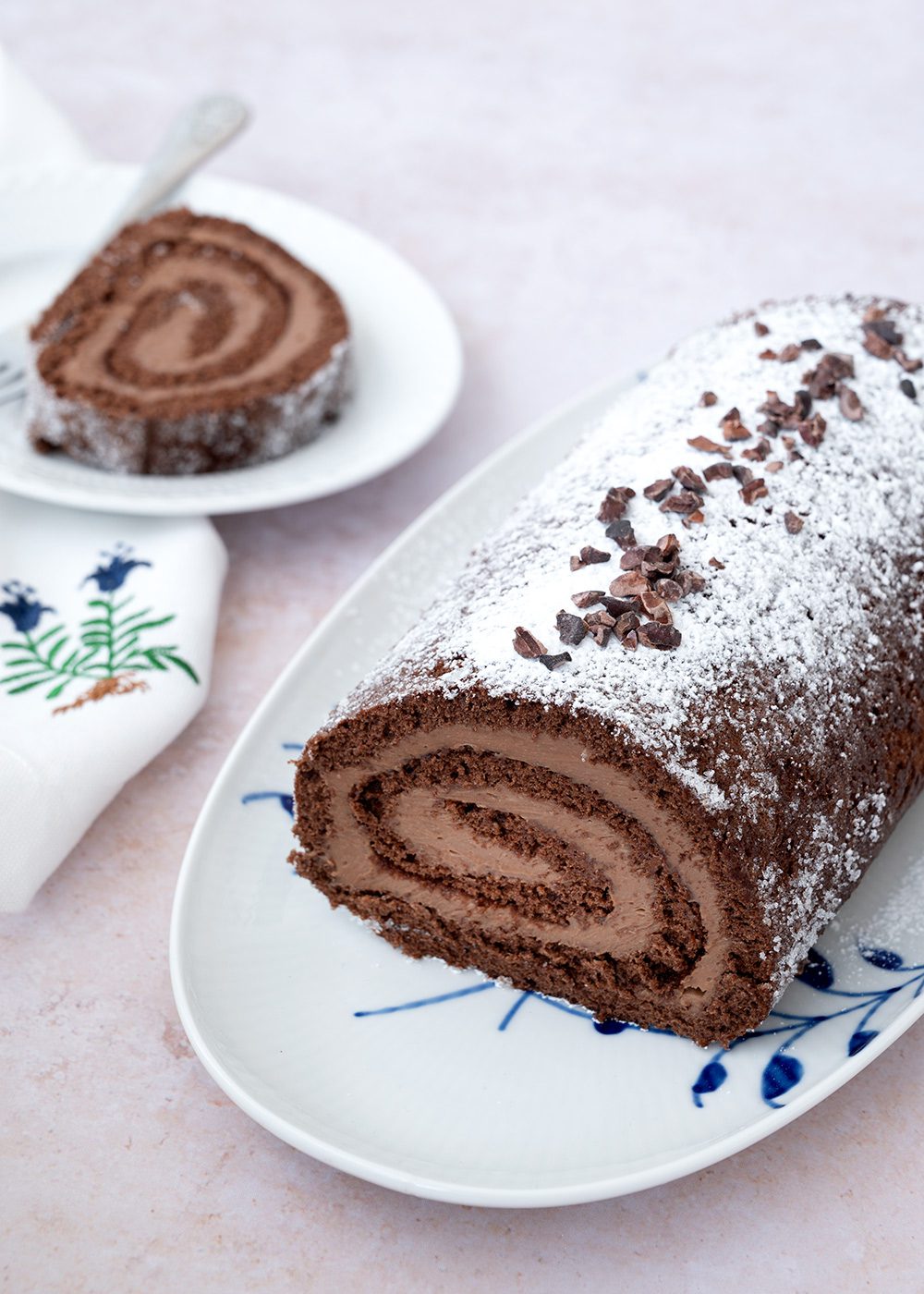 Baileysroulade med chokolade