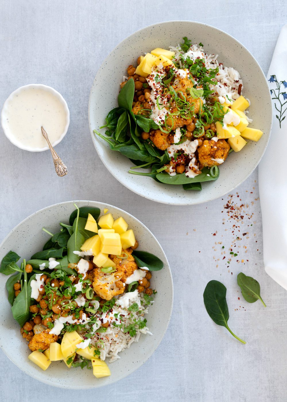 bowl med spicy blomkål