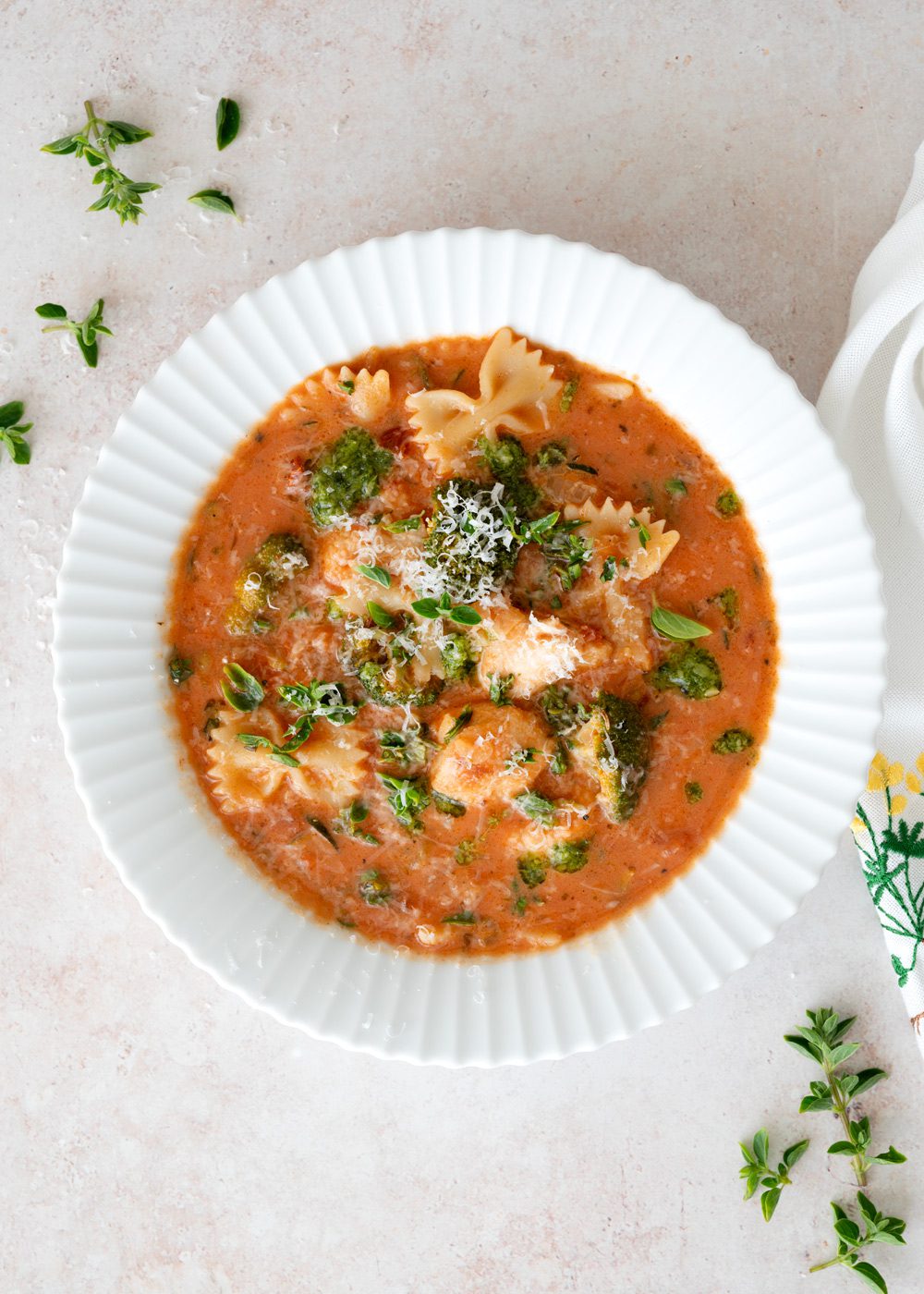 kyllingesuppe med pasta