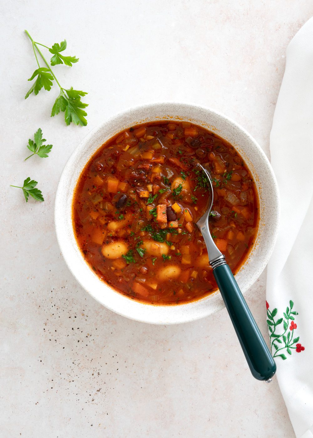 spansk bønnesuppe med chorizo