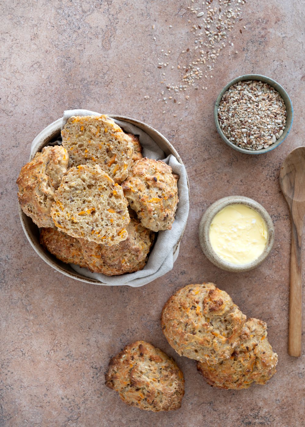 kernestykker med gulerødder
